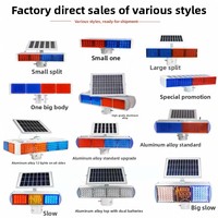 CXS Solar Flaş Lambası Kafa LED Otoyol Flaş Lambası Yol İnşaatı Sinyal Lambası Çift Taraflı Uyarı Lambası