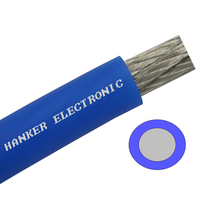 Cable de Alimentación para Audio de Auto, Azul, 100% OFC BC CCA, 1/0 AWG, 4 AWG, 1 AWG