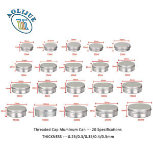 Contenedores de Metal vacíos redondos con tapa de tornillo, tarro para velas de crema, jabón de estaño de aluminio de 15ml, latas pequeñas redondas de aluminio para cosméticos - Product Image 2