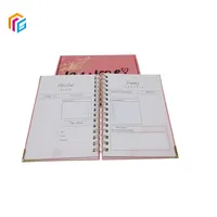Goedkope Custom Ontwerp Spiraal Promotionele Groothandel 4c Printing Hardcover Papier A5 Planner Notebook