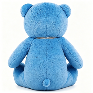 Oso de peluche azul personalizado, oso de peluche azul sentado, peluche suave de oso azul. - Product Image 4