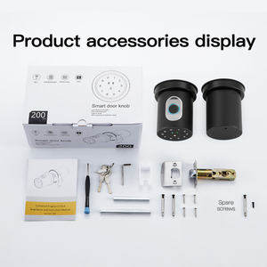 Serrure de porte intelligente Tuya TTLock, poignée biométrique à empreinte digitale, pêne dormant standard américain, entrée sans clé pour chambre, Airbnb, bureau, maison - Product Image 5