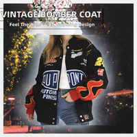 Veste bomber unisexe pour femme, style sport vintage, manches longues, veste de course, logo sublimé, fermeture éclair, respirante, polaire en polyester