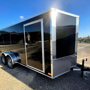 Remorque de transport fermée noire, capacité de charge 1001-2000 kg, simple essieu, prête à l'exportation - Product Image 1