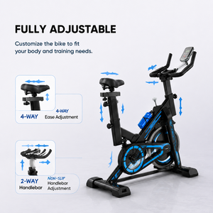 Belt Drive <strong>Cycle</strong> for Bike Steel Eco-friendly Universal Magnetic Resistance Exercise Indoor Quiet Unisex Red Blue - Product Image 3