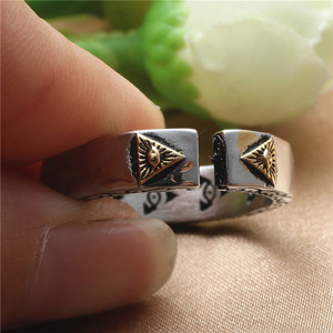 Stainless Steel Freemason Eye <b>Ring</b> Geometric Design Unisex Jewelry Gift - Product Image 4
