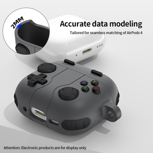 Funda creativa para auriculares con dibujos animados en 3D para <span class=keywords><strong>Apple</strong></span> <span class=keywords><strong>Airpods</strong></span> 4 ANC / 3 2 <span class=keywords><strong>Pro</strong></span>, funda de silicona suave con gancho - Product Image 3