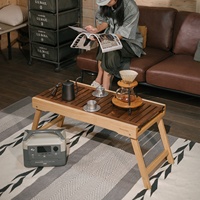 Table pliante en bois Naturehike pour camping, pique-nique et barbecue, avec rail coulissant, table combinée IGT