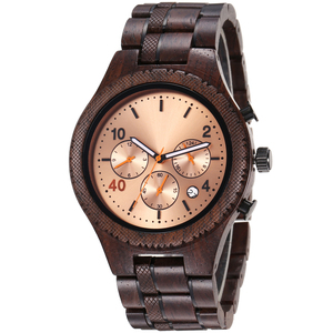 Superbes montres pour hommes en bambou, vente directe d'usine, nouveau modèle unique, prix abordable, bracelet en acier inoxydable, aiguilles en verre - Product Image 2