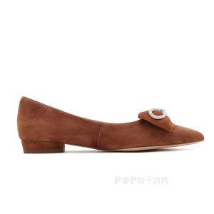 حذاء نسائي مسطح مصنوع من الجلد, حذاء نسائي مسطح بتصميم مدبب مناسب لحفلات الزفاف - Product Image 3