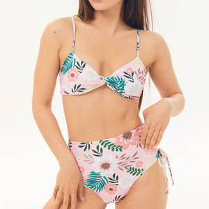 Custom Micro Bikini Set 2-Piece Fitness Solid Color Wholesale Manufacturer Design Woman Swimwear Swimsuits Beachwear - Product Image 1