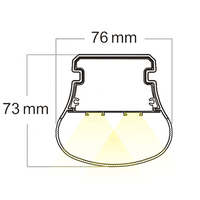 Boîtier de tube lumineux LED étanche IP 65, tube en plastique extrudé avec insert en aluminium, boîtier de lumière intérieur et extérieur