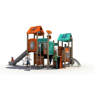 해피 튜브 슬라이드 플라스틱 놀이터 어린이를위한 상업용 야외 사용 아기 놀이터 장비 - Product Image 1