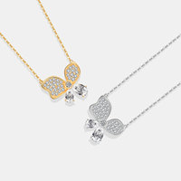Bijoux fins en argent 925, collier papillon original pour femmes avec chaîne à maillons, cadeaux pour femmes