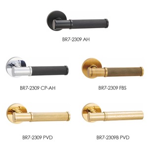 Set di Maniglie per <span class=keywords><strong>Porta</strong></span> con Serratura in Ottone Massiccio Nero Opaco, Design Moderno e Lussuoso, Ambidestro, Hardware di Sicurezza per Interni di Appartamenti - Product Image 4