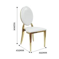 Tables et chaises pour événements hôteliers très demandées, style moderne luxueux avec finition dorée, chaises de banquet de mariage