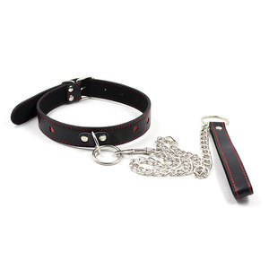<strong>Adult</strong> Sex Toy Heart-shaped Leather <strong>Collar</strong> with Leash Dog Bondage Training to Increase the Fun of Sex - Product Image 5