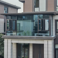Ventana Abatible Horizontal DEEZON de Alta Calidad, Moderna, de Aleación de Aluminio, con Rotura de Puente Térmico, Tamaño/Color Personalizado, Pantalla Magnética