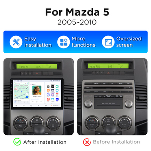 Radio con Navegación Android para Auto Junsun para Mazda 5 2005-2010, Pantalla Táctil CarPlay, Navegación GPS, Bluetooth, Multimedia, Video - Product Image 2