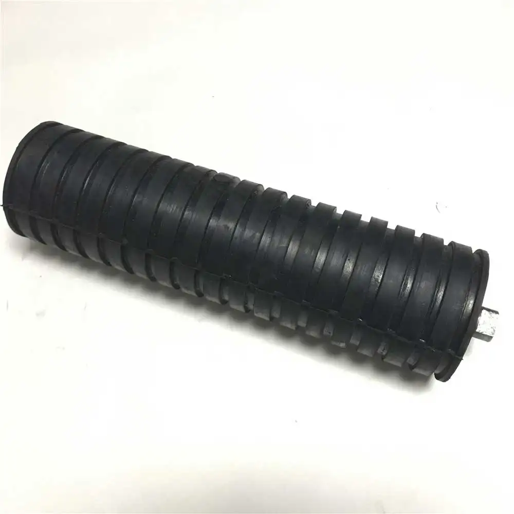 High Quality Material Conveying Accessories Waterproof Rubber Coated Conveyor Impact Idler Roller