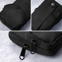 Pochette de voyage portable en nylon personnalisée pour écouteurs, porte-monnaie, porte-cartes, porte-clés, mini sac pour écouteurs