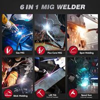 ARCCAPTAIN MIG205 Pro 205A Machine à souder multiprocessus 6-en-1 Soudeuse MIG 120V/240V Soudeuse à onduleur Vente en gros