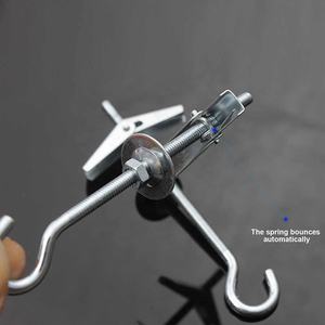 12 stuks ruimtebesparende plafondhaak metalen veerklauw anti-roest herbruikbaar M 4 90mm zwaar belastbaar gipsplaat bevestigingsanker - Product Image 5