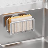 Cedar Space Panier de drainage pour éponges en acier inoxydable 304, support suspendu pour robinet d'évier, organisateur de cuisine, support pour tampons à récurer, porte-savon et brosse, décoration intérieure