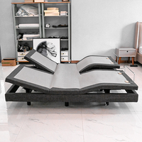 Cadre de lit réglable Lit intelligent Twin XL Base de lit rembourrée avec massage Pied et tête ergonomiques Double ports USB