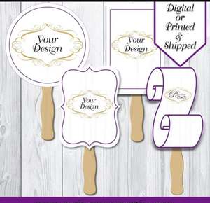 Abanico Plegable con Logotipo Personalizado, Agregue Cualquier Texto, Nombre o Frase, Abanico de Mano Personalizado para Negocios, Bodas, Eventos o Recuerdos de Fiesta - Product Image 3