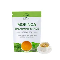 Vente en gros, marque privée, morginga biologique avec thé aux herbes de menthe verte