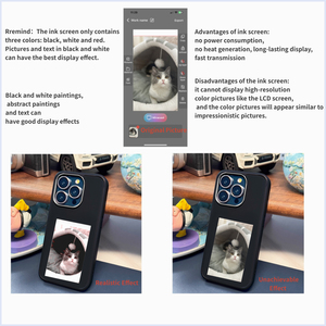 Diy Smart Nfc Ink Screen Funda para teléfono móvil 3,2 pulgadas Ink Phone Case Edit Display Nfc Phone Case para <span class=keywords><strong>Iphone</strong></span> <span class=keywords><strong>13</strong></span> <span class=keywords><strong>14</strong></span> 15 <span class=keywords><strong>Pro</strong></span> <span class=keywords><strong>Max</strong></span> Cover - Product Image 4