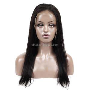 YFhair Venta directa 180% Densidad Cabello humano de lujo Peluca frontal de encaje recto, Color negro natural <span class=keywords><strong>para</strong></span> <span class=keywords><strong>mujeres</strong></span> negras - Product Image 2