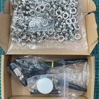 Kit d'outils pour œillets, pince perforatrice manuelle portable, machine à riveter manuelle avec 500 œillets de 10 mm