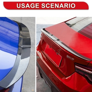 3pcs Universal Black ABS Tail Wing Spoiler Adjustable 115-125CM <b>Car</b> Rear Trunk Spoiler Lip for Most <b>Car</b> Models - Product Image 6