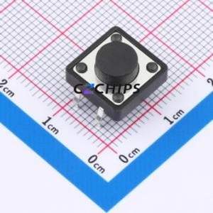 SMG-03-H060A1 Tactile Switch Through hole Component (THT)-4P,12x12mm Switch Single Pole Single Throw Round Button 2.5N 12mm - Product Image 1