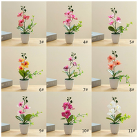 Orchidée Phalaenopsis artificielle à toucher réel, impression 3D, fleur artificielle pour bouquet de mariage, centre de table, décoration