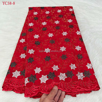 YC58 dubai lafaya brodé dubai broderie originale dentelle de voile suisse pour mariage sénégal