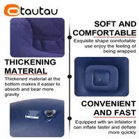OTAUTAU Canapé Gonflable Inclinable Pliable pour Camping Extérieur et Jardin, Chaise Confortable, Pouf Paresseux, Mobilier Gain de Place SF028