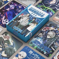 50PCS/SET Miku Jujutsu Gojo Tian Guan Ci Fu Honkai: Star Rail Love and Deepspace Blue Lock Anime Cartes en papier à collectionner Cadeau Jeu