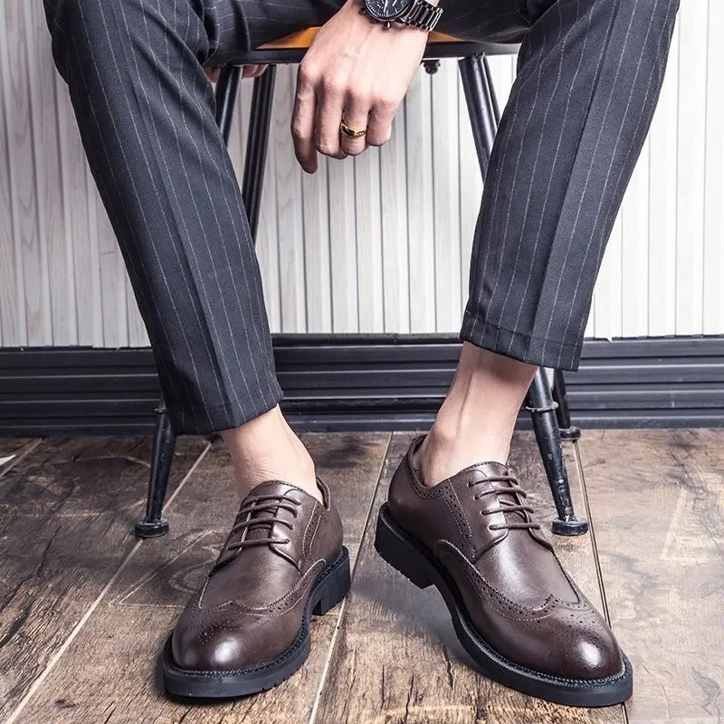 PDEP confortevole pelle pu slip on dress moda uomo maschio big plus size37-48 ufficio casual formale business mocassino scarpe lucide