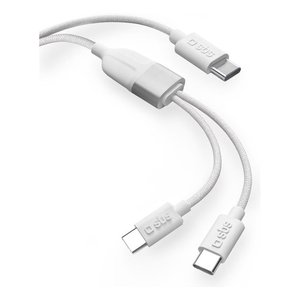 Cavo USB C SPLITTER Y 60W Blanco 1,5m TECABLETCC2IN1 - Product Image 1