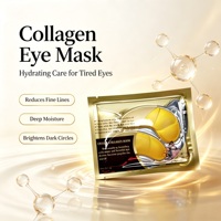 Masque pour les yeux en or 24 carats, soin hydratant et nourrissant pour les yeux, collagène, élastine, 6g, rides, ridules