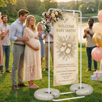 Support de panneau réglable robuste, chevalet pour panneau de mariage, support de bannière pour mariages, anniversaires, baby showers et événements