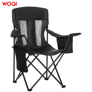 เก้าอี้พับกลางแจ้ง Woqi โครงอะลูมิเนียม ผ้า Oxford สีดำ สำหรับสวน แคมป์ปิ้ง ปิกนิก ตกปลา ขนาด 50x50x85 ซม. - Product Image 3