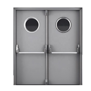 Portes coupe-feu en métal de 30/60/90/180 minutes <span class=keywords><strong>Porte</strong></span> <span class=keywords><strong>anti</strong></span>-feu en acier <span class=keywords><strong>avec</strong></span> verre trempé pour sortie de secours - Product Image 4