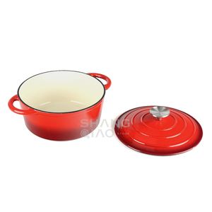 Cuisine classique personnalisée casserole <span class=keywords><strong>ronde</strong></span> <span class=keywords><strong>en</strong></span> <span class=keywords><strong>fonte</strong></span> émaillée ensemble d'ustensiles de cuisine pour four hollandais - Product Image 6