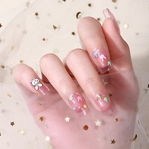 Enveloppes à <span class=keywords><strong>ongles</strong></span> en gel 3D en forme de cœur <span class=keywords><strong>Semi</strong></span>-durcies Longue durée Style japonais à la mode Bandes à <span class=keywords><strong>ongles</strong></span> en gel avec lumière UV - Product Image 5