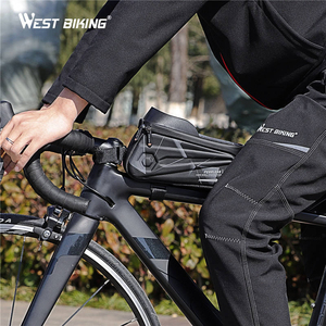 กระเป๋าจักรยาน WEST BIKING กระเป๋าติดเฟรมด้านหน้า กระเป๋าใส่โทรศัพท์กันน้ำ สีสันสดใส สำหรับกีฬา จักรยานเสือภูเขา จักรยานถนน พร้อมหน้าจอสัมผัส - Product Image 3