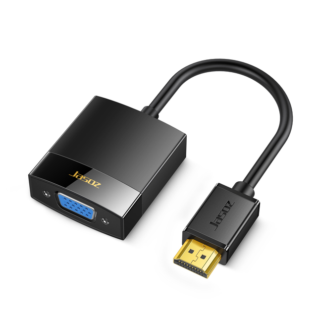 Jasoz HDMI Male to VGA Female Adapter Cable with Audio Power 3 Years Warranty Hdtv to Vga Converter Adaptor